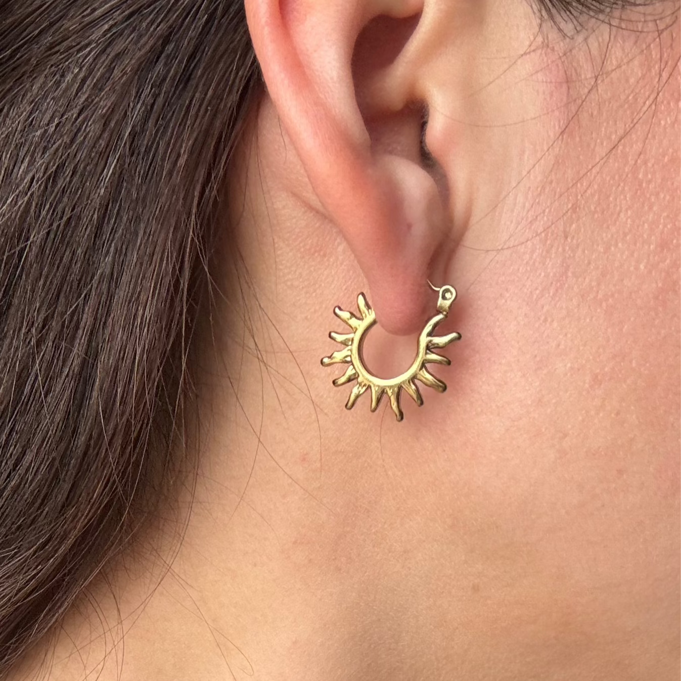 GOLD SUN HOOPS