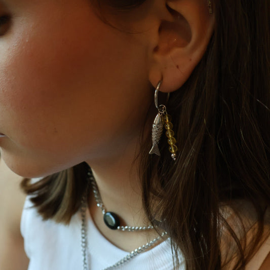PECES SILVER HOOPS